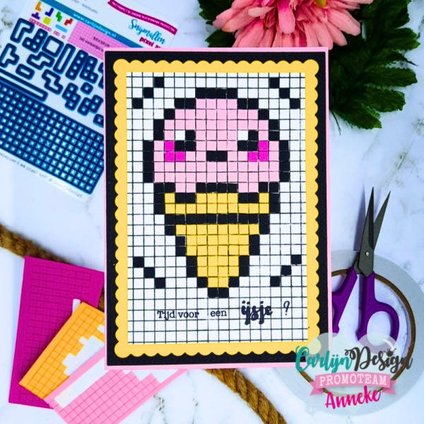 Carlijn Design - Stanzschablone "Graph Paper 5 mm Pixel Art" Dies 