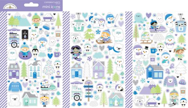 Doodlebug Design - Aufkleber "Snow Much Fun" Mini Icons Sticker