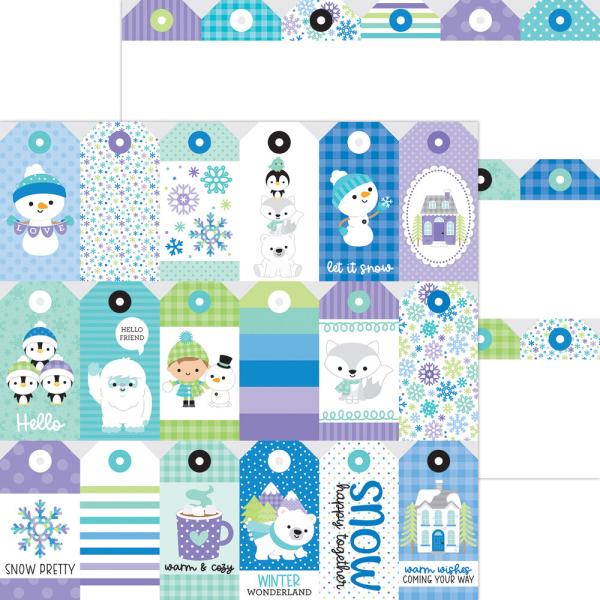 Doodlebug Design - Designpapier "Snow Much Fun" Paper Pack 6x6 Inch - 24 Bogen