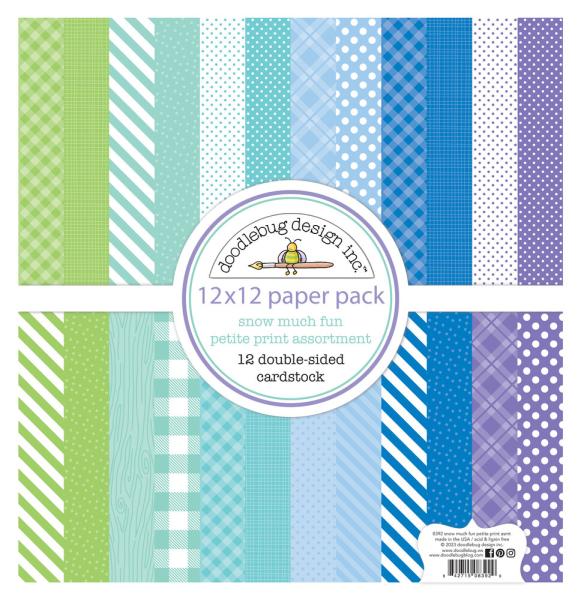 Doodlebug Design - Designpapier  "Snow Much Fun " Paper Pack 12x12 Inch - 12 Bogen