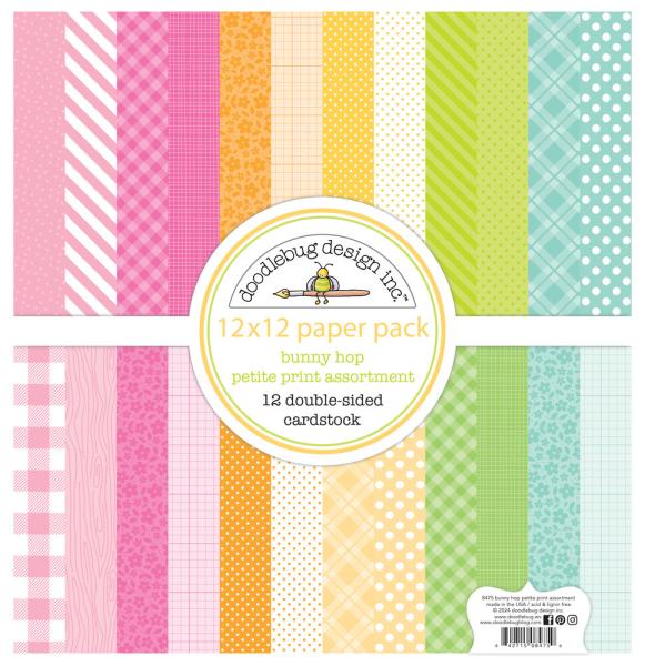 Doodlebug Design - Designpapier  "Bunny Hop " Paper Pack 12x12 Inch - 12 Bogen