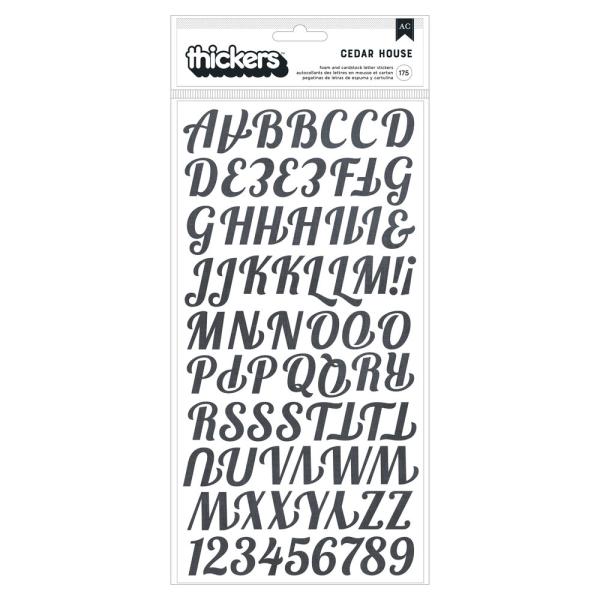 American Crafts - Aufkleber "Cedar House" Alpha Sticker