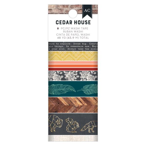 American Crafts - Decorative Tape "Cedar House" Washi Tape