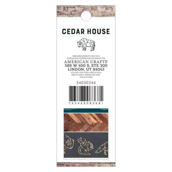 American Crafts - Decorative Tape "Cedar House" Washi Tape