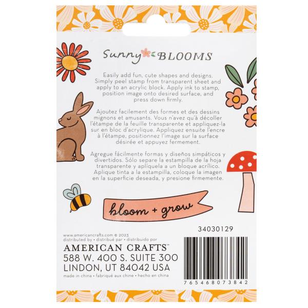 American Crafts - Stempelset "Pebbles Sunny Bloom" Clear Stamps