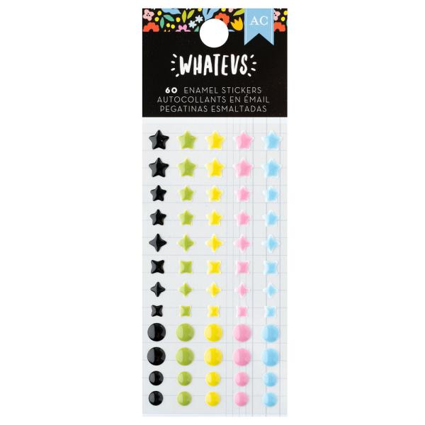 American Crafts - Enamel Dots "Whatevs" 60 Stk.