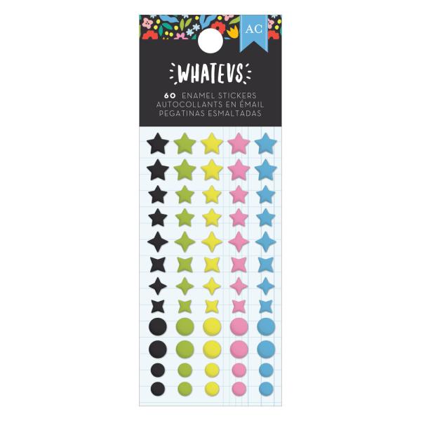 American Crafts - Enamel Dots "Whatevs" 60 Stk.