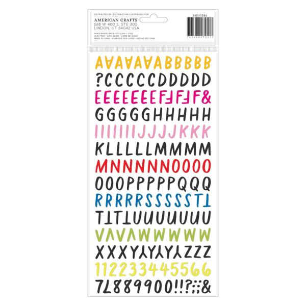 American Crafts - Aufkleber "Whatevs" Alpha Glossy Puffy Sticker