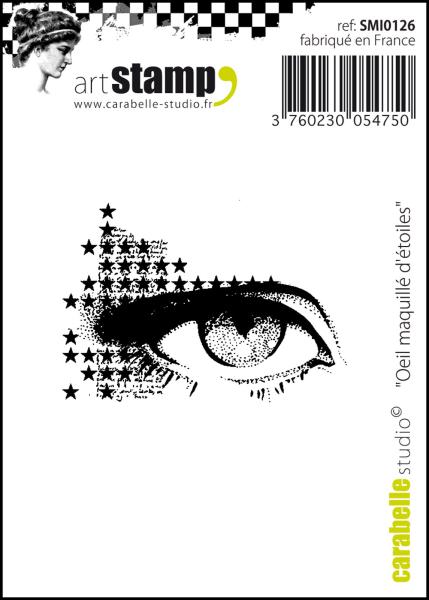 Carabelle Studio - Gummistempel "Oeil Marquille D'Etoiles" Cling Stamp Art