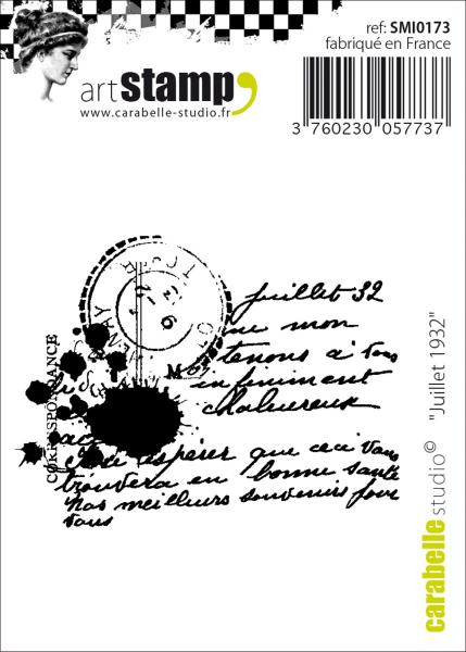 Carabelle Studio - Gummistempel "Juillet 1932" Cling Stamp Art