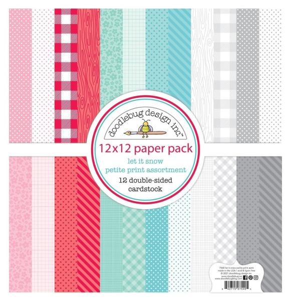 Doodlebug Design - Designpapier  "Let It Snow " Paper Pack 12x12 Inch - 12 Bogen