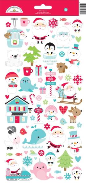 Doodlebug Design - Aufkleber "Let It Snow" Icons Sticker