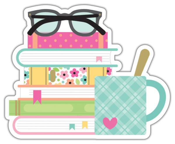 Doodlebug Design - Aufkleber "Bookworm" Doodle Sticker