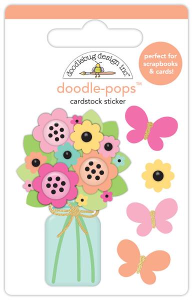 Doodlebug Design - Sticker "Butterfly Bouquet" Doodle-Pops 