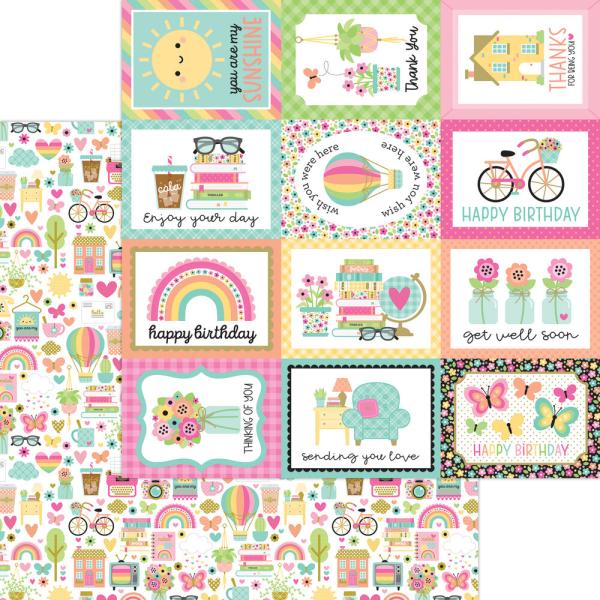 Doodlebug Design - Designpapier "Hello Again" Paper Pack 6x6 Inch - 24 Bogen