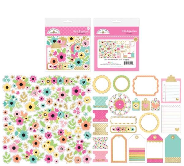 Doodlebug Design - Stanzteile "Hello Again" Bits & Pieces