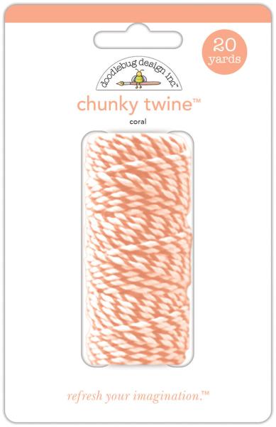 Doodlebug Design - Garn "Coral - Weiss" Chunky Twine 20m