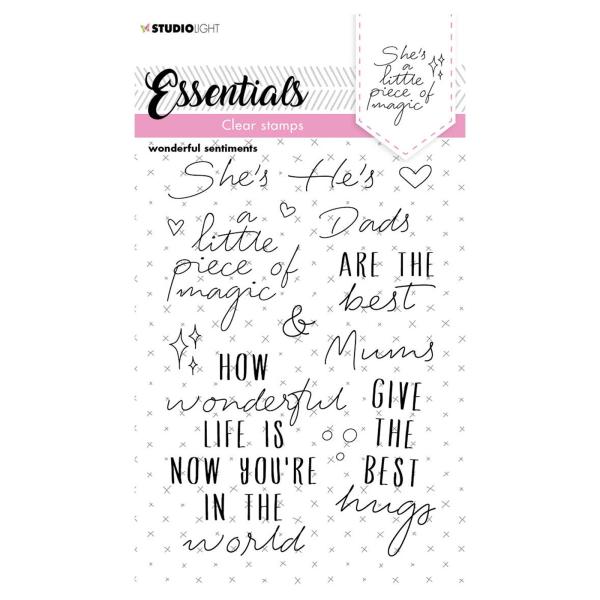 Studio Light - Stempelset "Wonderful sentiments" Clear Stamps