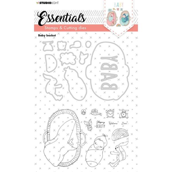 Studio Light - Stempel & Stanzschablone "Baby basket" Stamp & Dies