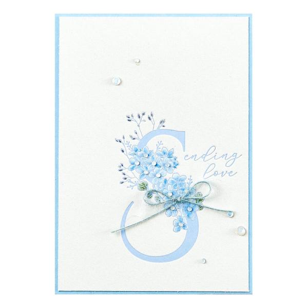 Spellbinders - Buchdrucktechnik "Every Occasion Floral S and Sentiment" Press Plate