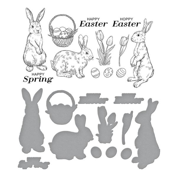 Spellbinders - Press Plate & Dies "Spring Bunnies"