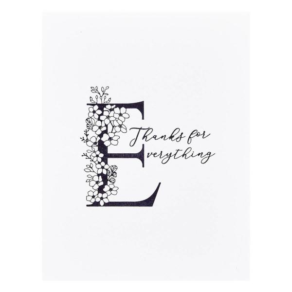 Spellbinders - Buchdrucktechnik "Every Occasion Floral E and Sentiment" Press Plate