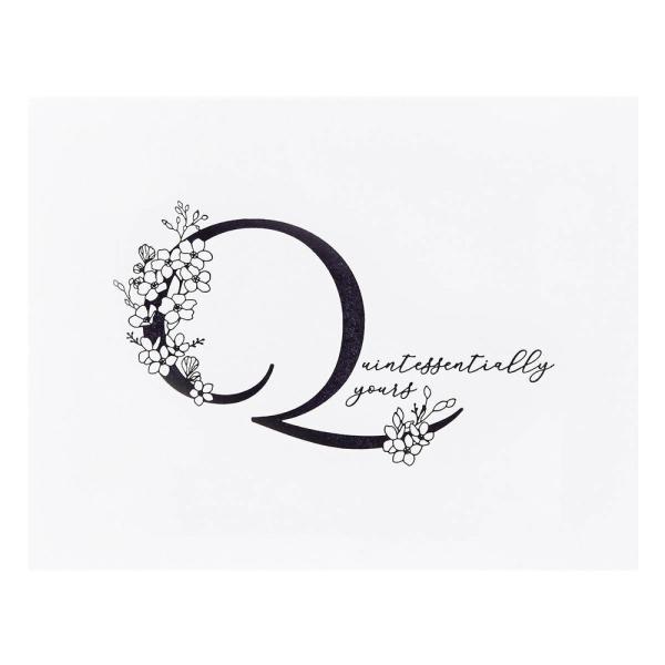 Spellbinders - Buchdrucktechnik "Every Occasion Floral Q and Sentiment" Press Plate