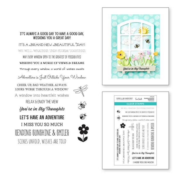 Spellbinders - Stempelset "Sending Sunshine Sentiments" Clear Stamps