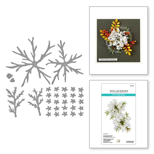 Spellbinders - Stanzschablone "Queen Anne's Lace and Ladybugs" Dies