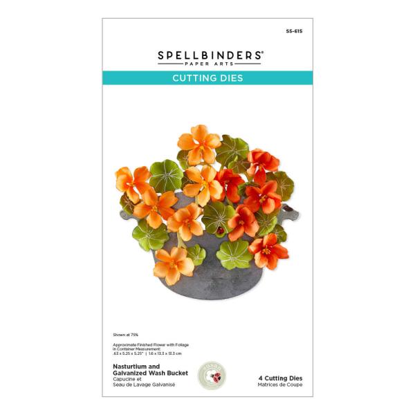 Spellbinders - Stanzschablone "Nasturtium and Galvanized Wash Bucket" Dies