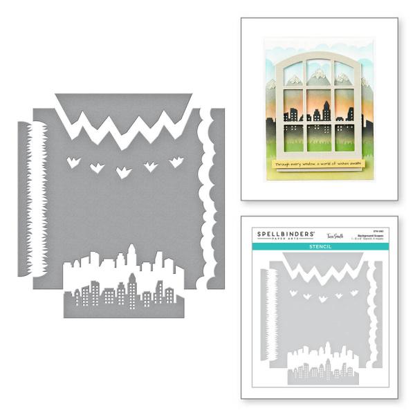 Spellbinders - Schablone "Background Scapes" Stencil