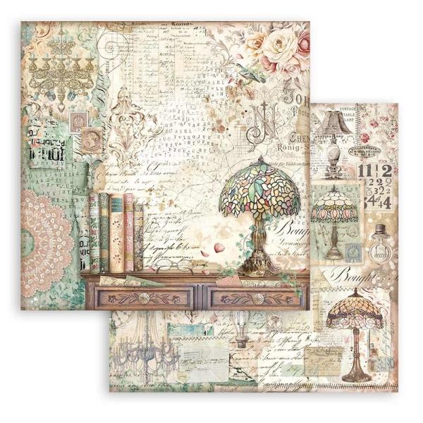 Stamperia - Designpapier "Brocante Antiques" Paper Pack 8x8 Inch - 10 Bogen