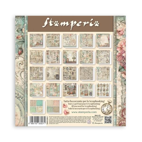 Stamperia - Designpapier "Brocante Antiques" Paper Pack 8x8 Inch - 22 Bogen