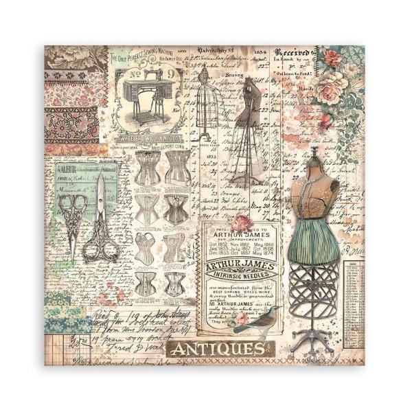 Stamperia - Designpapier "Brocante Antiques" Paper Pack 8x8 Inch - 22 Bogen