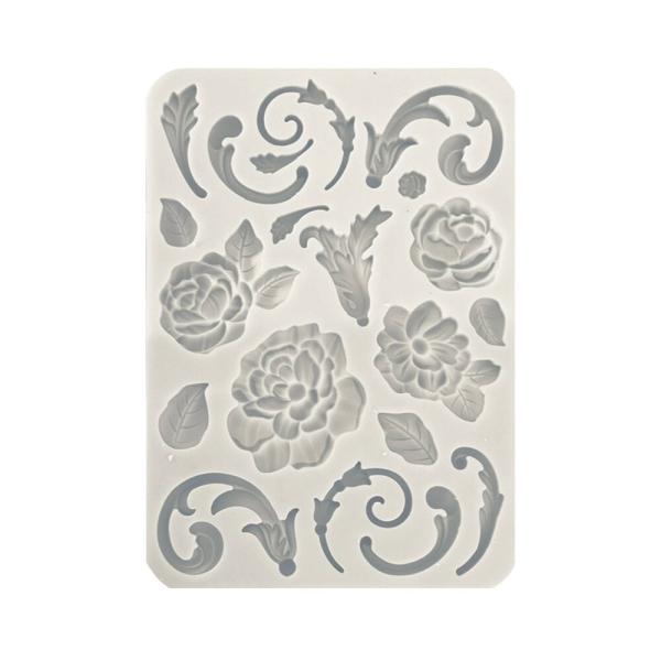 Stamperia - Gießform A5 "Flowers and Embellishments" Soft Mould 