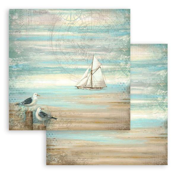 Stamperia - Designpapier "Sea Land" Paper Pack 8x8 Inch - 10 Bogen