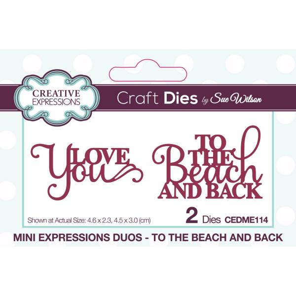 Creative Expressions - Stanzschablone "To The Beach And Back" Expressions Duos Dies Mini Design by Sue Wilson