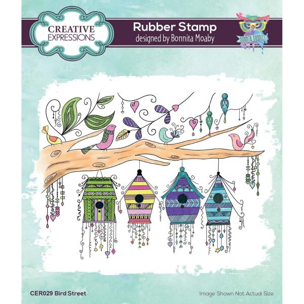 Creative Expressions - Gummistempel "Bird Street" Rubber Stamp