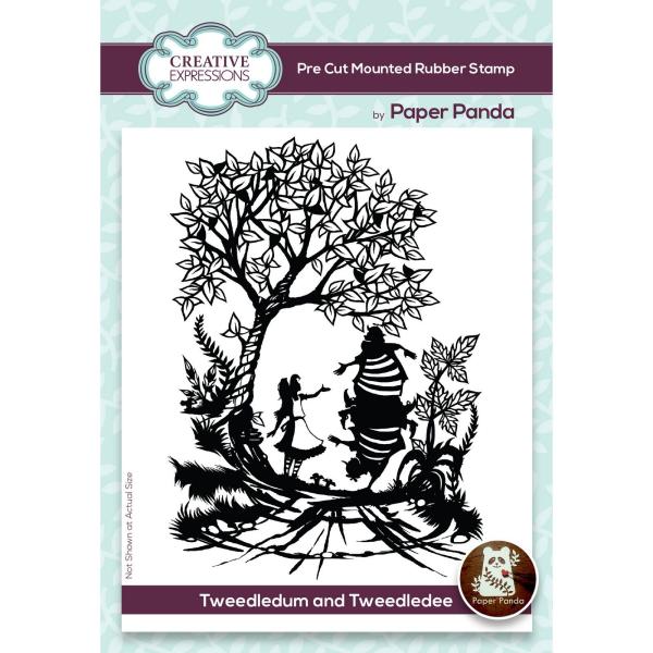 Creative Expressions - Gummistempel "Tweedledum and tweedledee" Rubber Stamp