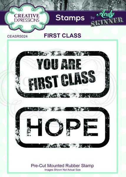 Creative Expressions - Gummistempelset"First Class" Rubber Stamp