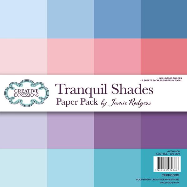 Creative Expressions - Cardstock "Tranquil Shades" Paper Pack 20,32x20,32cm - 32 Bogen