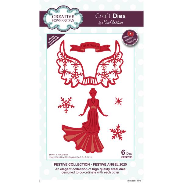 Creative Expressions - Stanzschablone "Festive Collection festive angel 2020" Craft Dies Design by Sue Wilson