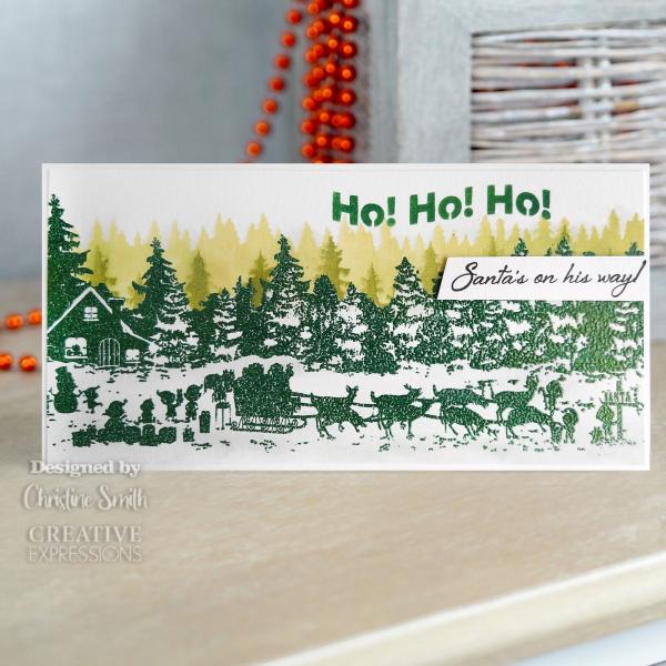 Creative Expressions - Gummistempel "Santa claus village" Rubber Stamp