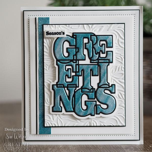 Creative Expressions - Stempelset & Stanzschablone "Big Bold Words Collection Greetings" Clear Stamps & Craft Dies