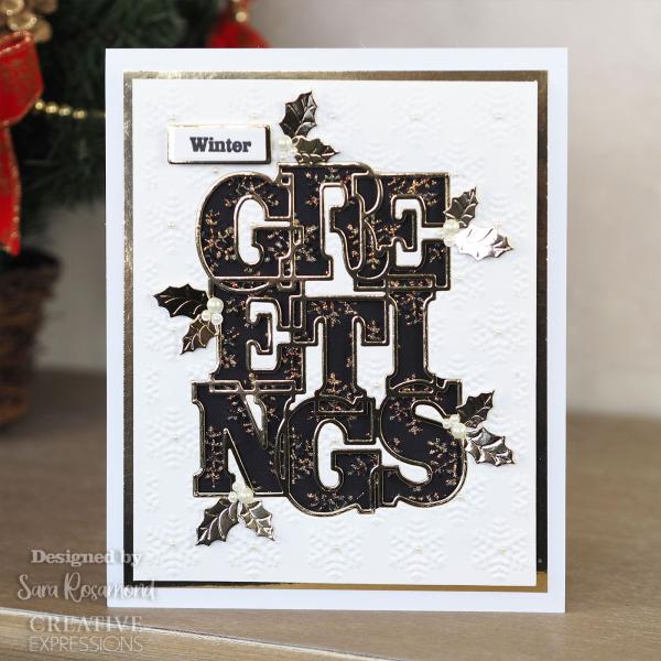 Creative Expressions - Stempelset & Stanzschablone "Big Bold Words Collection Greetings" Clear Stamps & Craft Dies