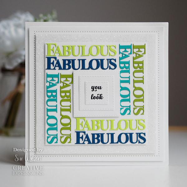 Creative Expressions - Stempelset & Stanzschablone "Bold Words Fabulous" Clear Stamps & Craft Dies