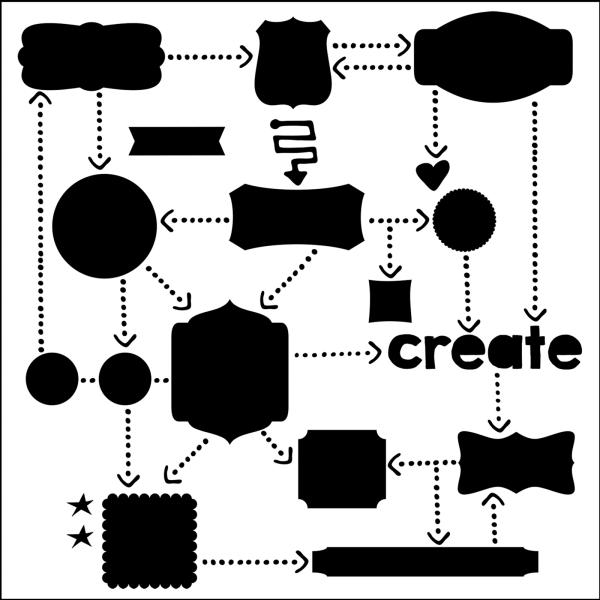 The Crafters Workshop - Schablone 15x15cm "Flow Chart" Template