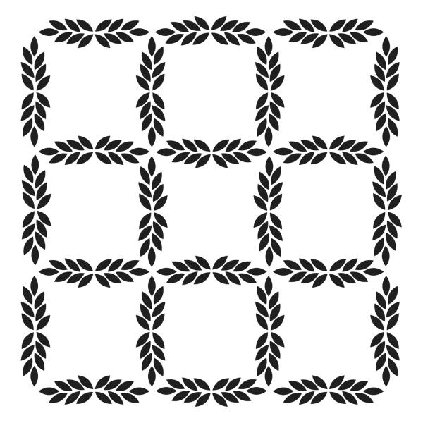 The Crafters Workshop - Schablone 15x15cm "Leaf Grid" Template