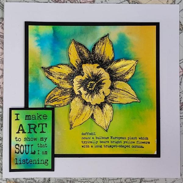 IndigoBlu - Gummistempel Set "Big Daffodil" A6 Rubber Stamp