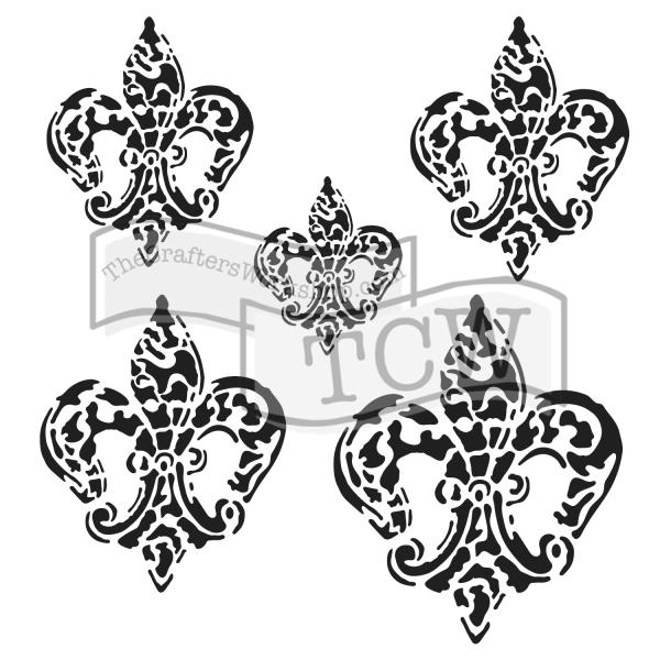 The Crafters Workshop - Schablone 30x30cm "Baroque Fleurs" Template